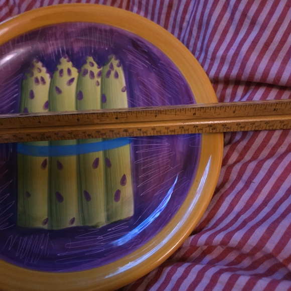 222 Fifth Ave Stoneware Plates Serving Salads, Asparagus, Artichokes, etc... - Picture 13 of 16